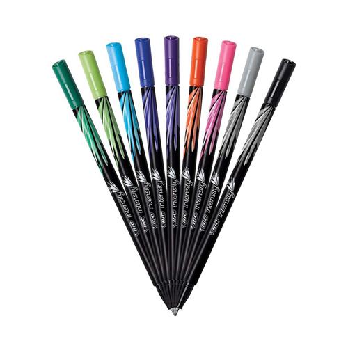 BIC Pennarelli Punta Fine, Intensity, Punta in Feltro (0.8 mm), Colori  Assortiti, Confezione da 4, Fornitura Cancelleria Scuola : :  Cancelleria e prodotti per ufficio