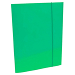 Cartella 3 Lembi  Con Elastico Tondo Lucida Verde Chiaro