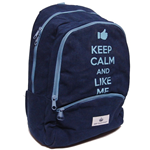 Keep Calm Zaino Americano 60383 blu scuola tempo libero