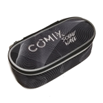 Comix Sound Wave Astuccio Ovale Nero Grigio