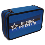 Inter Astuccio 3 zip Blu Scuola