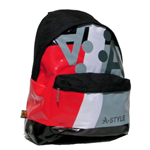 A-Style Thunder Zaino Americano Nero Rosso Scuola