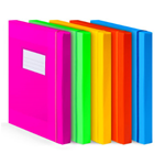 Plastidea Fluo Cartella con elastico in PP dorso 3 cm.