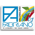 Fabriano Arcobaleno Album Fogli Colorati 10 Fg. 24x33 cm 140 gr