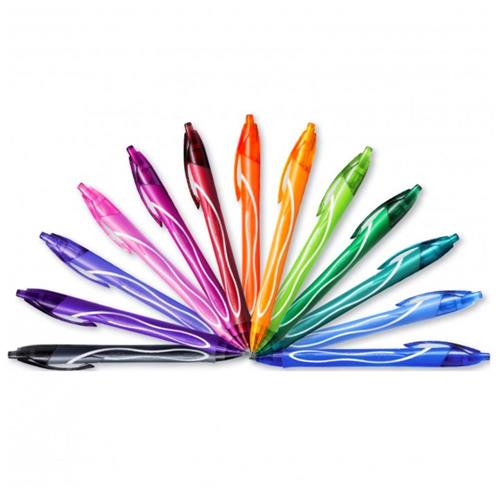 Bic GelOcity Quick Dry Penna Gel Scuola Ufficio Gel-Ocity arancio rosa  verde azzurro viola blu nero rosso