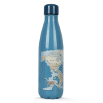 I-Drink Bottiglia Termica 500 ml Graphics ID0092 Blue Maps