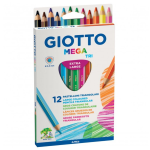 Giotto Mega Tri Triangolari Cf 12 Pastelloni A Colori
