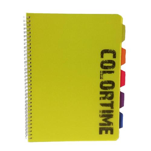 Colortime Blocco Quaderno Maxi Spiralato A4 Rigatura 1R un rigo copertina  PPL trasparente 80 pagine con divisori Scuola Università casa ufficio  Prezzo scontato offerta stock Bagheria Palermo Casteldaccia Porticello  Santa Flavia Villabate