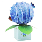 Origamo Florever Flobox Biglietto Auguri Vaso Fiori FB004 Ortensia