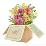 Origamo Florever Flobox Biglietto Auguri Vaso Fiori FB008 Farfalle