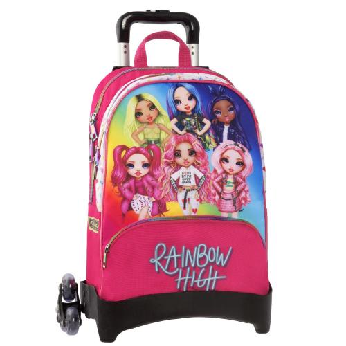 Rainbow High Zaino Trolley Staccabile Scuola 3 ruote scuola