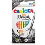 Carioca Super Brush Pennarello punta a pennello conf. da 10