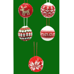 Palla Natale con maglioncino 7 cm fantasie assortite
