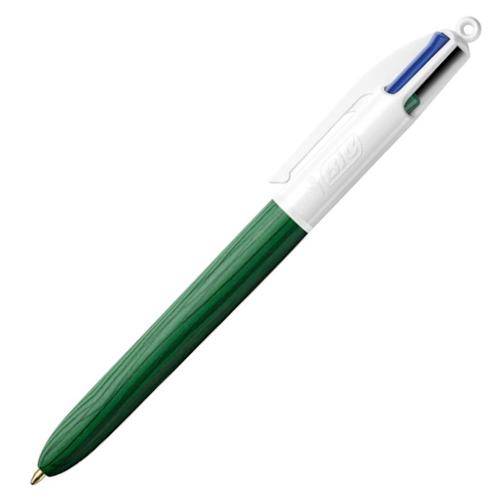 BIC - 508964 - Penna a sfera a scatto 4 colours 1 mm - wood