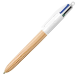 Bic 4 Colori Wood Style penna a sfera fusto effetto legno colore Naturale