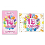 RF Biglietto Auguri Pop Up Surprise 18 Anni rosa Pop4525