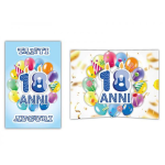 RF Biglietto Auguri Pop Up Surprise 18 Anni Azzurro Pop4526