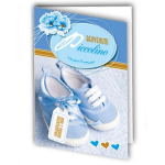 RF Biglietto Nascita Maschio scarpette azzurre 1616