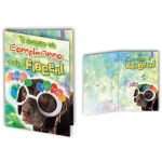 RF Biglietto Auguri Compleanno Cane con gli occhiali 1465