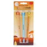 Legami Penna Cancellabile Gel Set 3 penne Savana Leone Giraffa Elefante EPBLAKIT29
