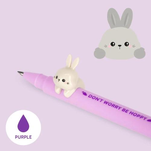 Legami Penna Gel Lovely Friends decorata con Coniglio Inchiostro Viola CPPKIT9