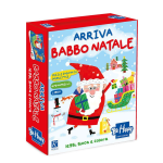 Arriva Babbo Natale contiene  Libro da colorare Puzzle e 6 pennarelli punta grossa