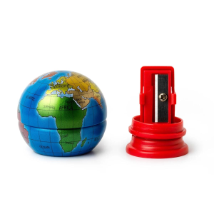 Temperino Legami Mappamondo - 1 Foro - Base Plastica e Globo Metallo