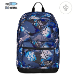 Seven Zaino The Double Pro XXL Blu Grigio | Scuola con Auricolari Wireless Led