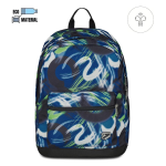 Seven Zaino The Double Pro XXL Verde Azzurro | Scuola con Auricolari Wireless Led