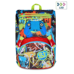 Seven Sj Boy Zaino Estensibile Big Game Led | Zaino Scuola Elementare Bambino LED