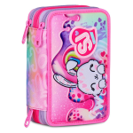 Seven SJ Gang Astuccio 3 Zip Completo Coniglio - Scuola Elementare Bambine 45 Pezzi
