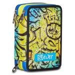 Seven SJ Gang Ever Astuccio completo 3 zip Graffiti | Astuccio Scuola Elementare Medie
