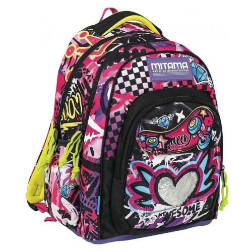 Mitama Zaino Scuola New Plus Urban Queen | Zaino Ragazze 30L Ergonomico Medie