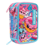 Mitama Astuccio 3 zip completo Sweet Donuts | Astuccio Scuola 47 Pezzi Bambini