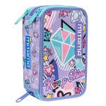 Mitama Astuccio 3 zip completo Double Diamond | Astuccio Scuola 47 Pezzi Moderno