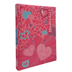 Mitama Diario Scuola non datato 10 mesi Cuori rosa | Diario Bambina Elementare Amore