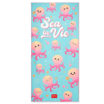 Legami Telo Mare Beach Towel Octopus | Telo Reversibile Mare Piscina Adulti 180x85cm