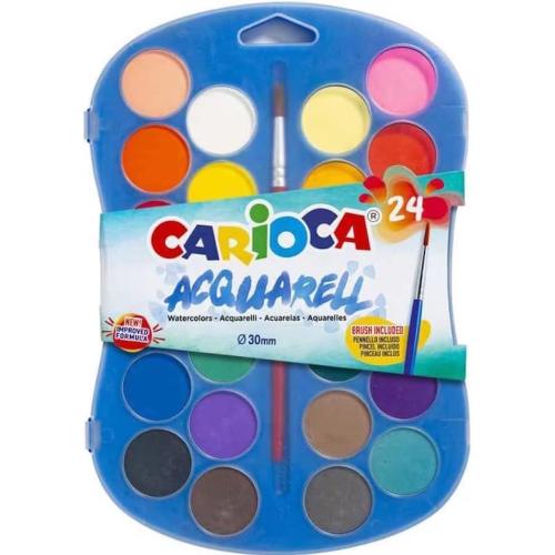 Carioca Watercolors Acquarelli confezione da 24