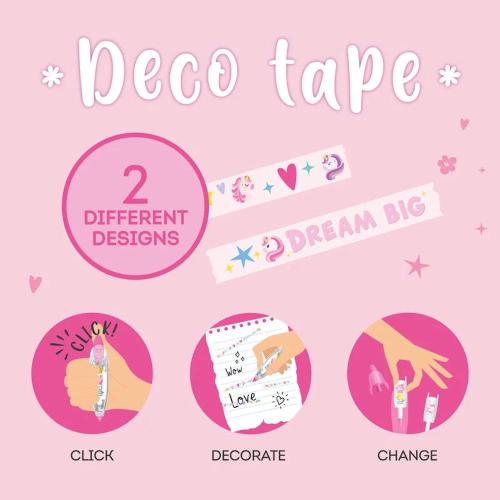 Legami Deco Tape Unicorno Penna Nastro Fantasia Unicorno | Decorazione Magica Scuola