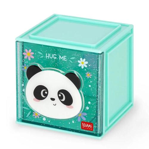 Legami Box Componibile da Scrivania Panda | Cassetto Organizer Cutie Cube per Cancelleria