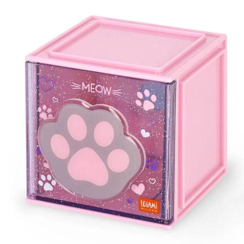 Legami Box Componibile da Scrivania Kitty | Cassetto Organizer Zampa Gatto Cutie Cube