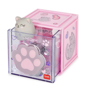 Legami Box Componibile da Scrivania Kitty | Cassetto Organizer Zampa Gatto Cutie Cube