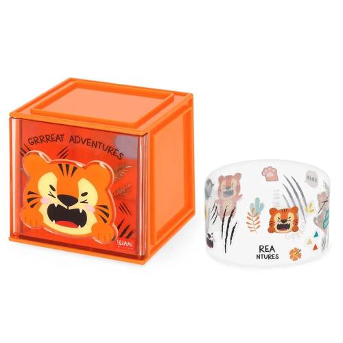 Legami Box Componibile da Scrivania Tigre | Cassetto Organizer Cutie Cube Avventura