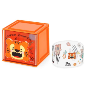 Legami Box Componibile da Scrivania Tigre | Cassetto Organizer Cutie Cube Avventura