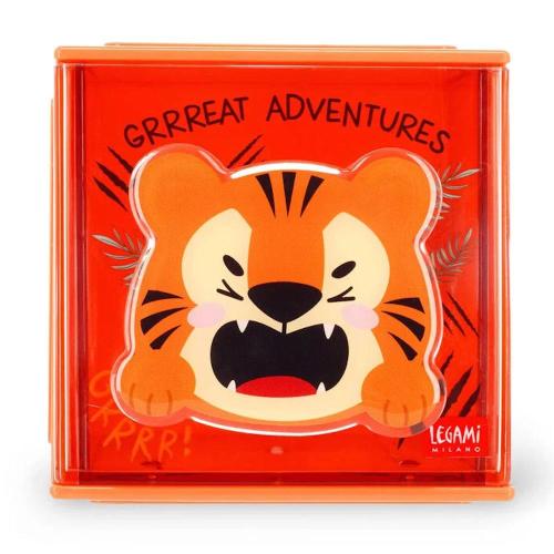 Legami Box Componibile da Scrivania Tigre | Cassetto Organizer Cutie Cube Avventura