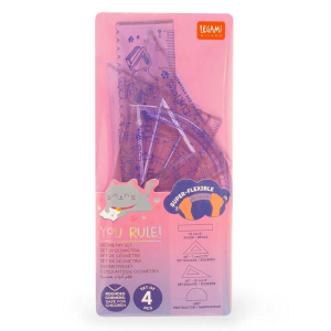 Legami Set di Geometria - You Rule! Kitty | Kit Disegno Flessibile Gatto per Scuola