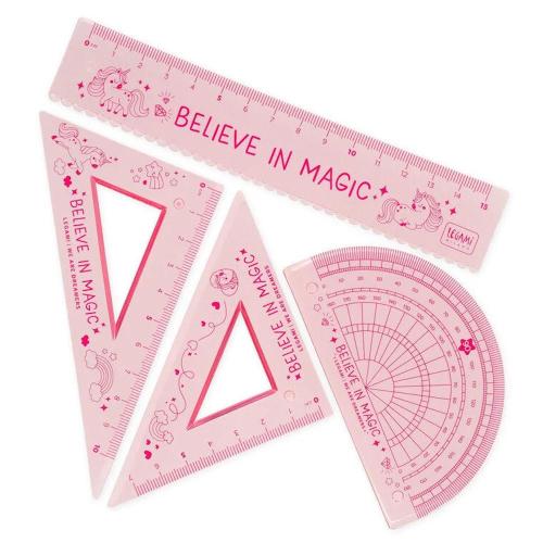 Legami Set di Geometria - You Rule! Unicorno | Kit Disegno Flessibile Scuola Magico
