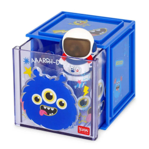 Legami Box Componibile Cutie Cube Monster | Cassetto Scrivania Organizer Bambini Casa
