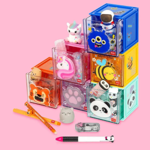 Legami Box Componibile Cutie Cube Monster | Cassetto Scrivania Organizer Bambini Casa
