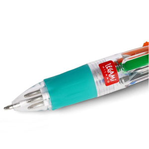 Legami Mini Penna Sfera 4 Colori Mini Magic Rainbow Dino | Penna Multicolore Scuola